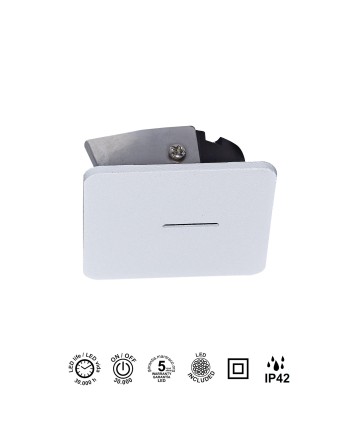 SOTAVENTO * BAÑADOR PARED LED 3W 3000K IP42 CUA. BLANCO